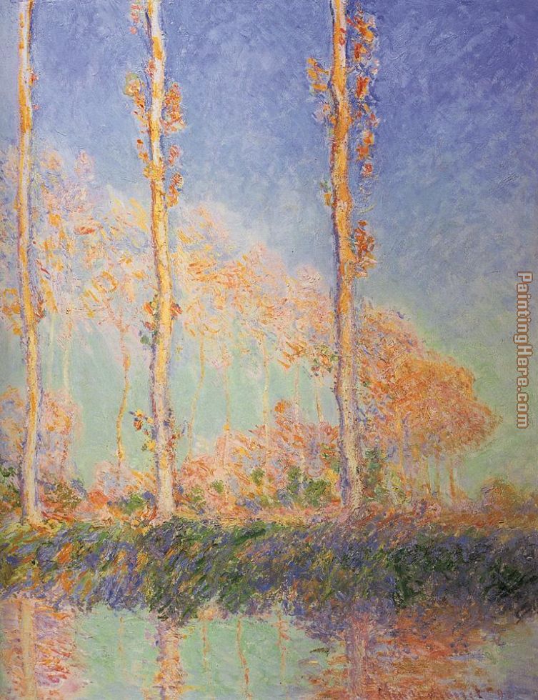 Poplars painting - Claude Monet Poplars art painting